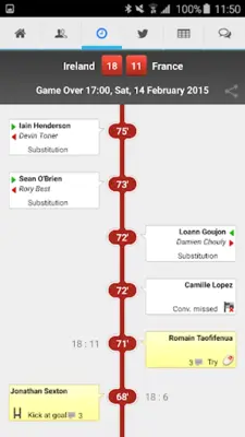 Rugby android App screenshot 2